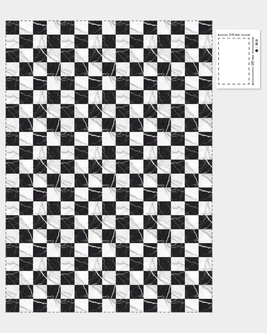 1:12 Scale Dolls House Miniature – Marble/Granite Effect Flooring Sheets x2