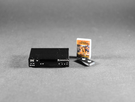 1:12 Scale Dolls House Miniature – VCR Video Tape Recorder with VHS