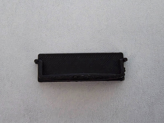 1:12 Scale Dolls House Miniature – Black Door Letterbox (Non-Opening)
