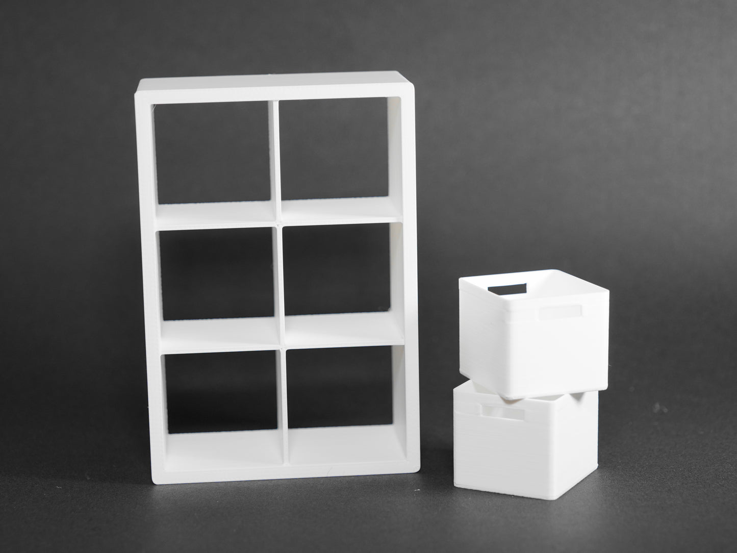 1:12 Scale Dolls House Miniature - IKEA-Inspired KALLAX 2x3 Shelving Unit