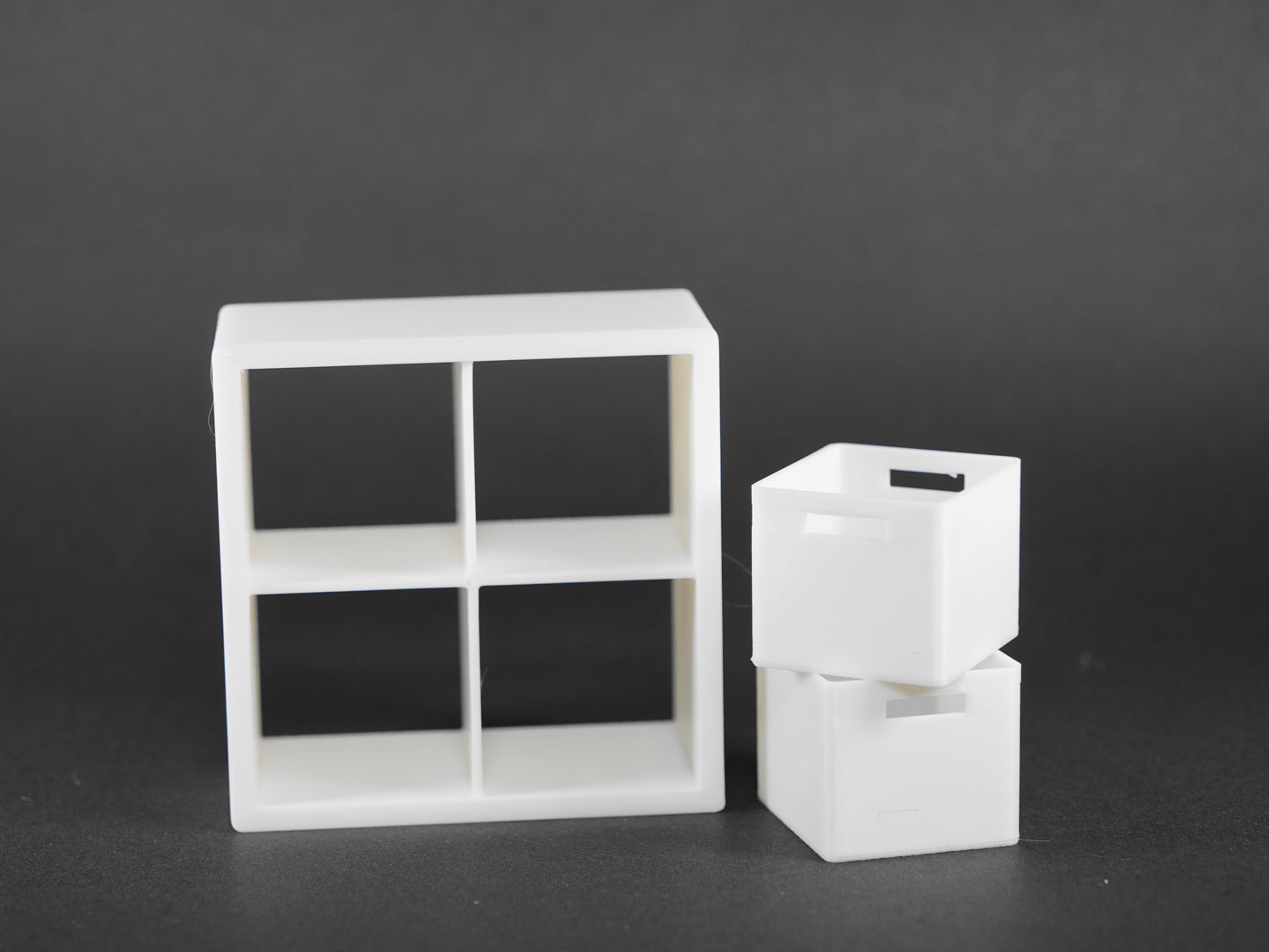 1:12 Scale Dolls House Miniature - IKEA-Inspired KALLAX 2x2 Shelving Unit