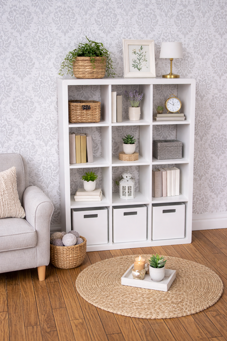 1:12 Scale Dolls House Miniature - IKEA-Inspired KALLAX 3x4 Shelving Unit