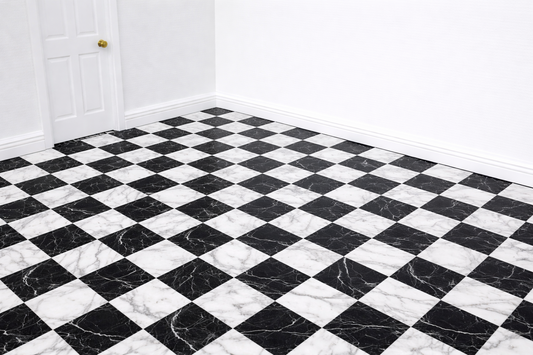1:12 Scale Dolls House Miniature – Marble/Granite Effect Flooring Sheets x2