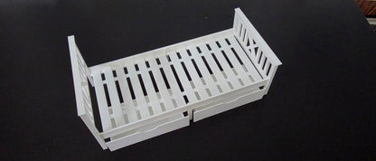 1:12 Scale Dolls House Miniature - White Single Bed with Drawers - IKEA-Inspired