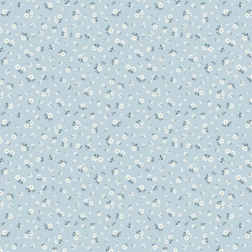 1:12 Scale Dolls House Miniature – Blue Floral Wallpaper Sheets x2