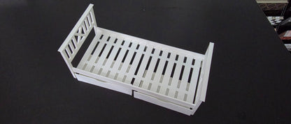 1:12 Scale Dolls House Miniature - White Single Bed with Drawers - IKEA-Inspired