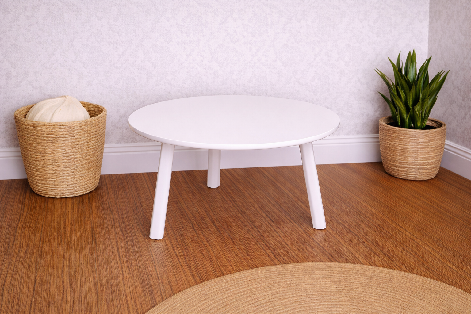 1:12 Scale Dolls House Miniature - IKEA-Inspired Round Coffee Table