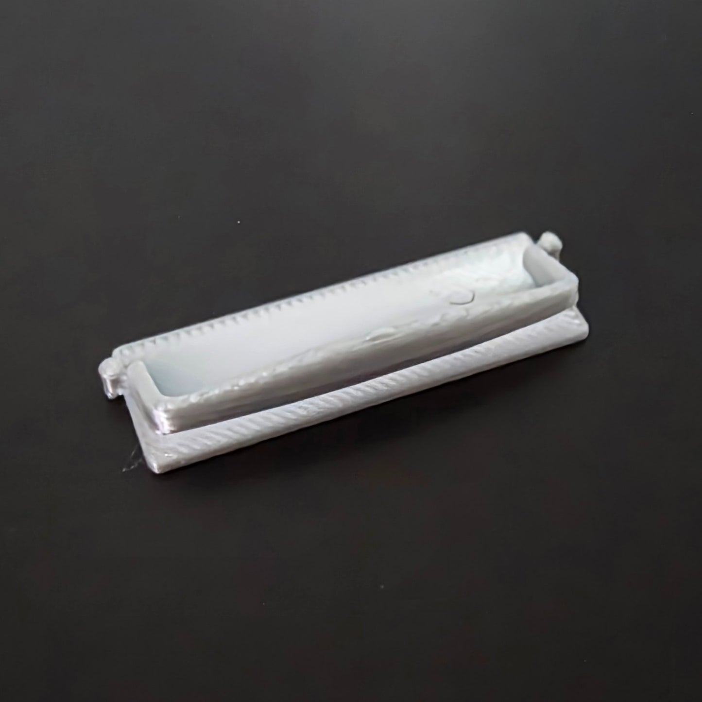 1:12 Scale Dolls House Miniature – Silver Door Letterbox (Non-Opening)