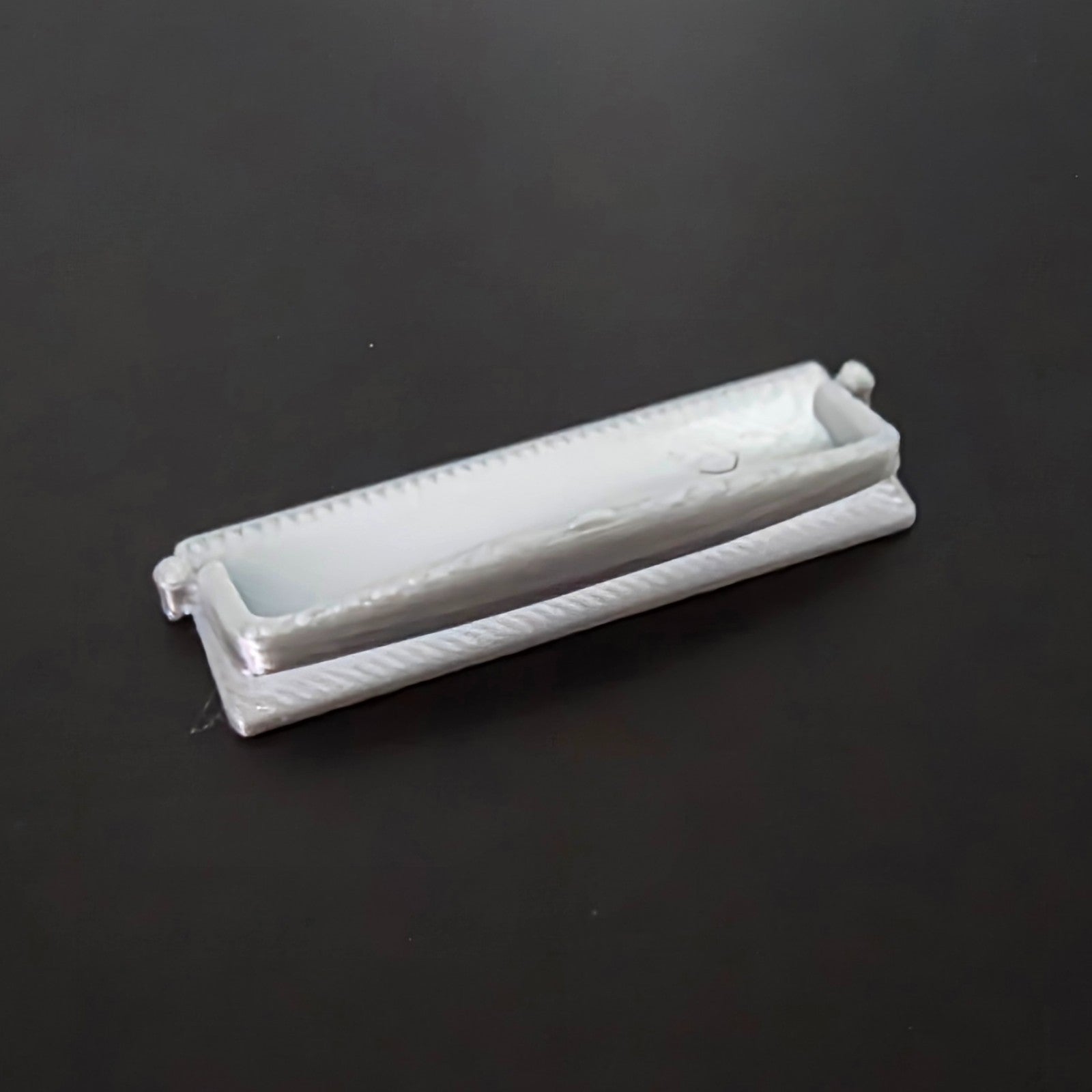 1:12 Scale Dolls House Miniature – Silver Door Letterbox (Non-Opening)