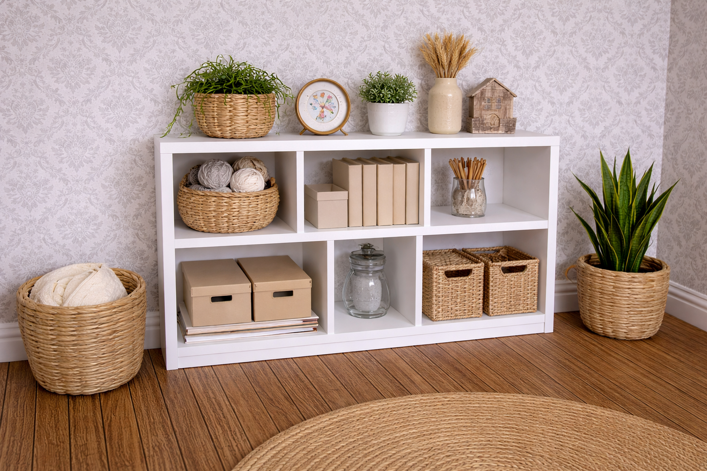 1:12 Scale Dolls House Miniature - IKEA-Inspired TV Unit / Media Storage Cabinet