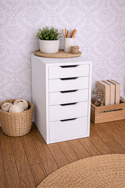 1:12 Scale Dolls House Miniature - IKEA-Inspired ALEX Drawer Unit with 5 Drawers