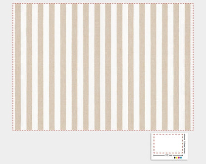 1:12 Scale Dolls House Miniature – Beige Stripe Wallpaper Sheets x2