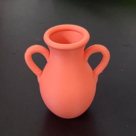 1:12 Scale Dolls House Miniature – Vase with Handles Ornament / Pot Terracotta