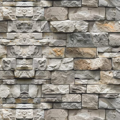 1:12 Scale Dolls House Miniature – Natural Stone Wall Cladding Sheets x2