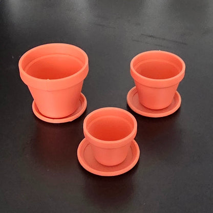 1:12 Scale Dolls House Miniature – Set of 3 Indoor/Outdoor Plant Pots Terracotta
