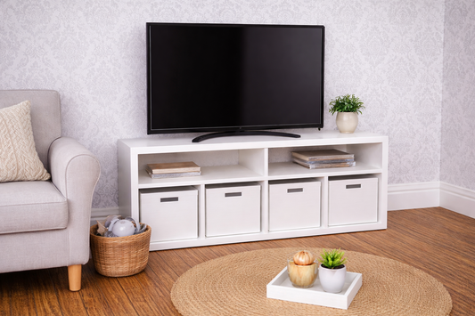 1:12 Scale Dolls House Miniature – IKEA-Inspired TV Stand & Storage Drawers Unit