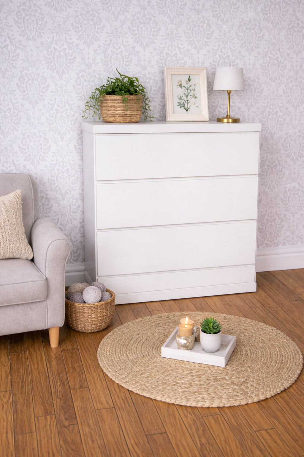 1:12 Scale Dolls House Miniature – IKEA-Inspired Chest of Drawers / Storage Unit