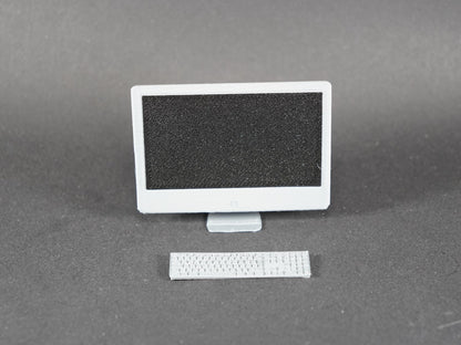 1:12 Scale Dolls House Miniature – Apple iMac Inspired Computer & Keyboard