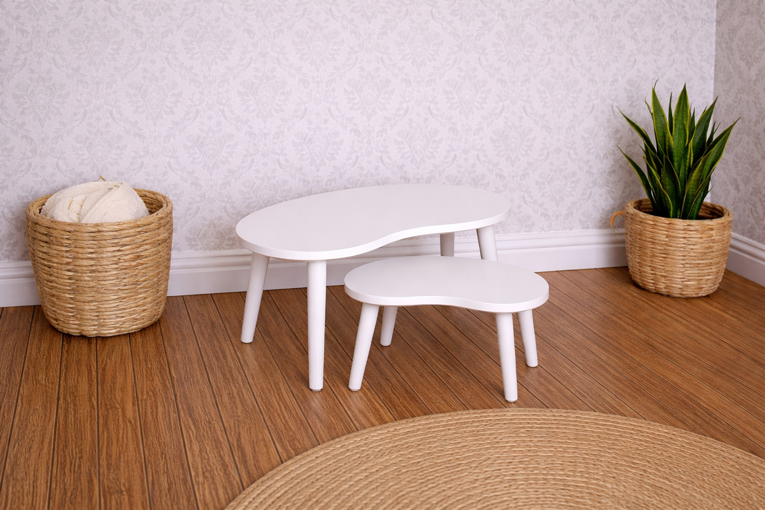 1:12 Scale Dolls House Miniature - IKEA-Inspired Coffee & Small Table Set