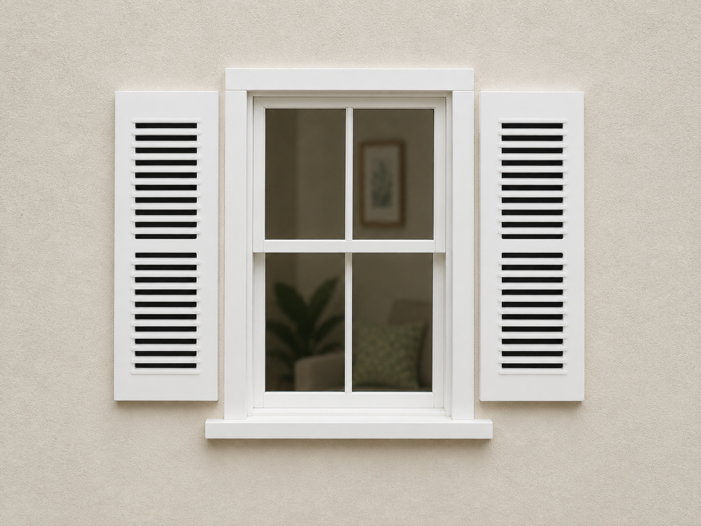 1:12 Scale Dolls House Miniature – Pair of Window Shutters 80mm Height