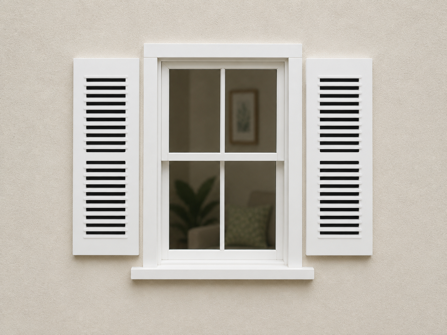 1:12 Scale Dolls House Miniature – Pair of Window Shutters 80mm Height