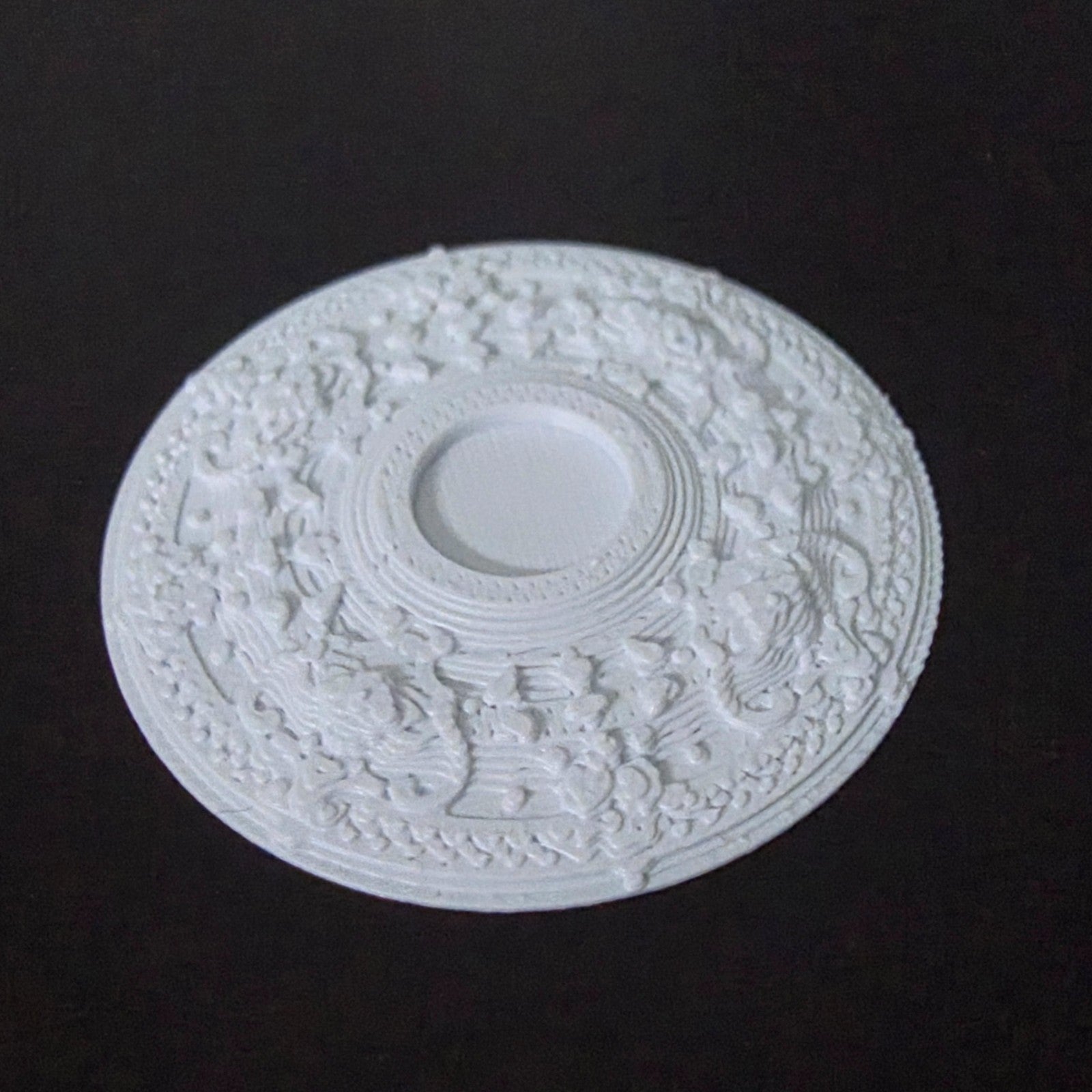 1:12 Scale Dolls House Miniature – Ceiling Rose (40mm) – High Detail & Drillable