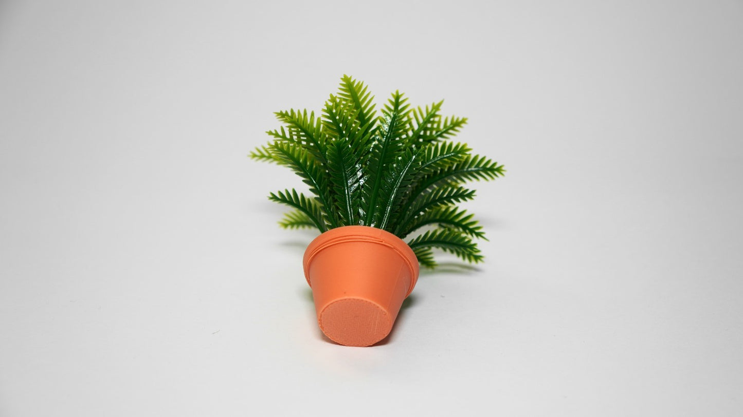 1:12 Scale Dolls House Miniature – Realistic Indoor/Outdoor Plant Terracotta Pot