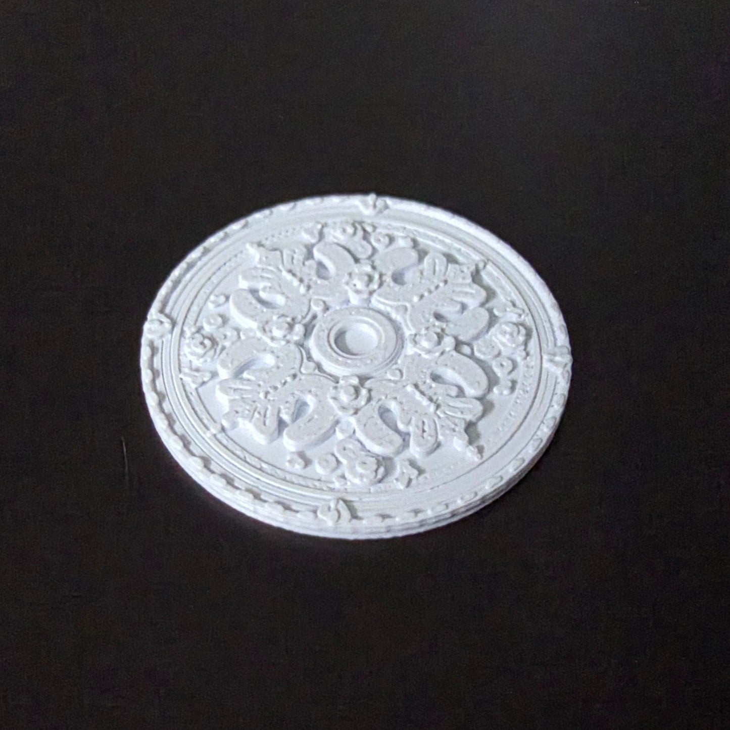 1:12 Scale Dolls House Miniature – Ceiling Rose (40mm) – High Detail & Drillable