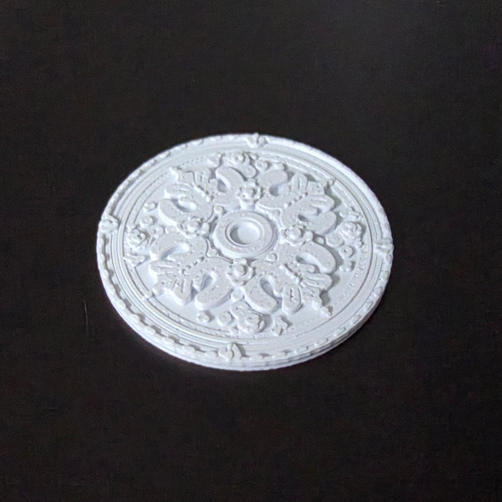 1:12 Scale Dolls House Miniature – Ceiling Rose (40mm) – High Detail & Drillable