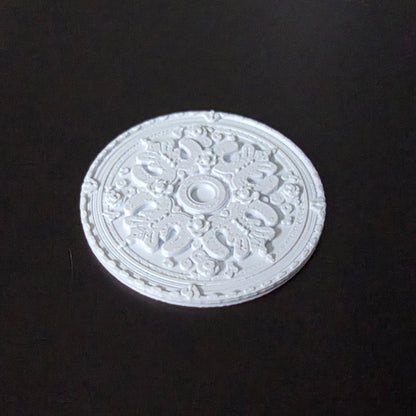 1:12 Scale Dolls House Miniature – Ceiling Rose (40mm) – High Detail & Drillable