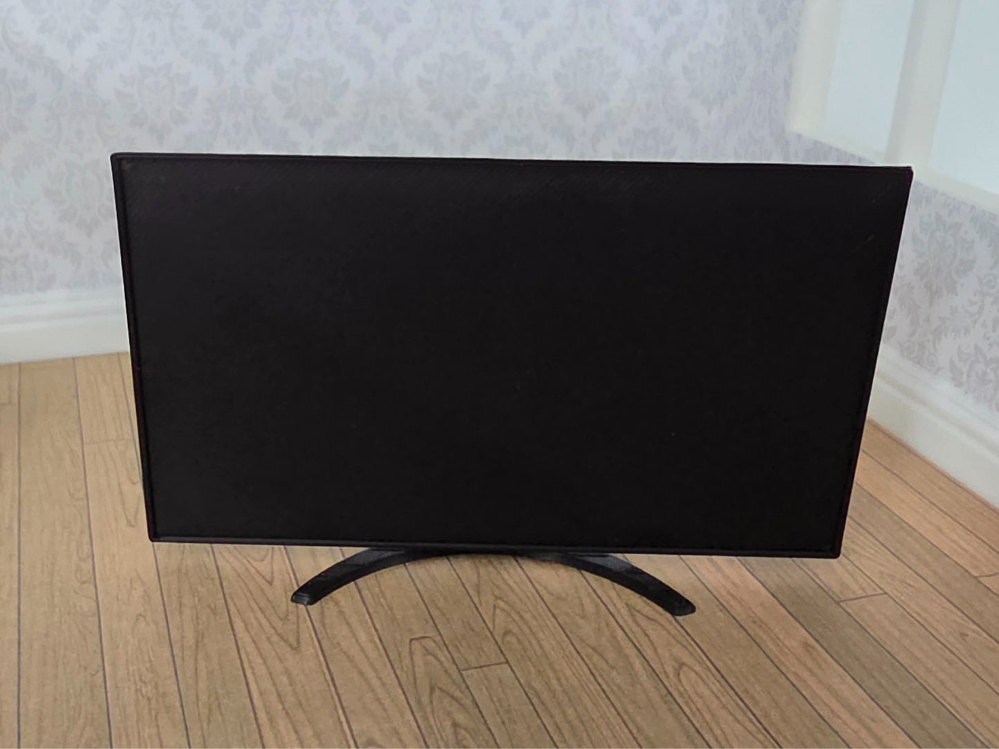 1:12 Scale Dolls House Miniature – LCD TV with Stand - 65” Style Television