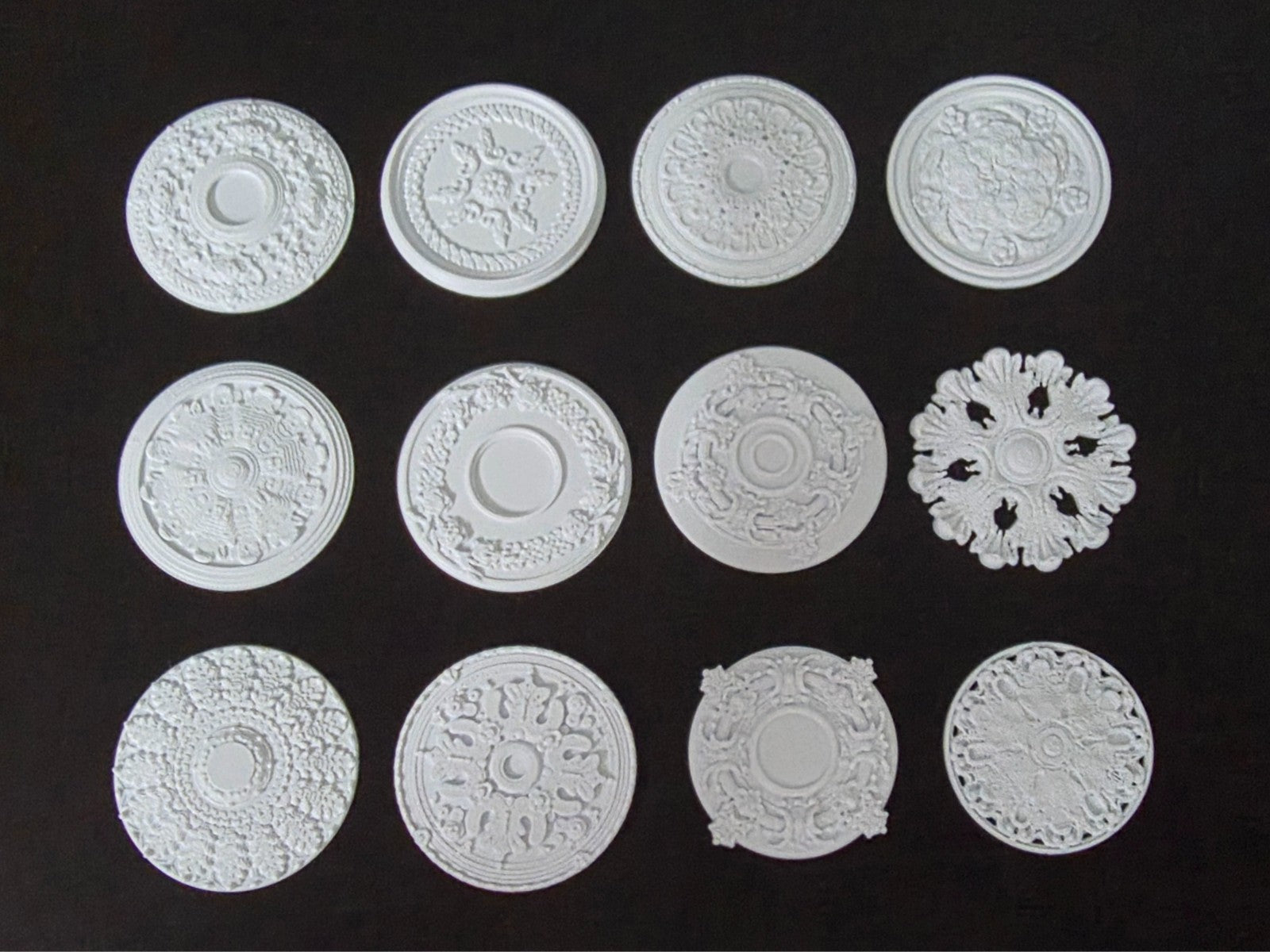 1:12 Scale Dolls House Miniature – Ceiling Rose (40mm) – High Detail & Drillable