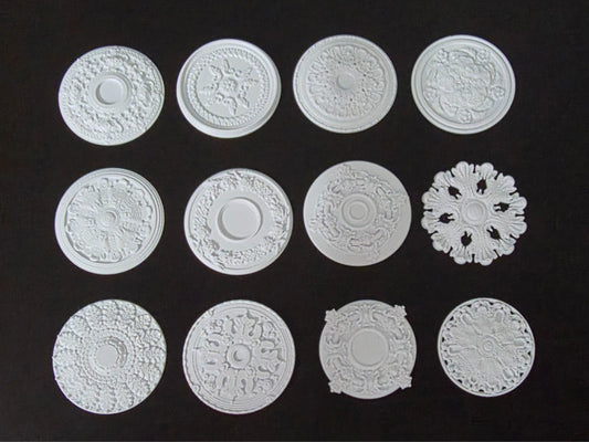 1:12 Scale Dolls House Miniature – Ceiling Rose (40mm) – High Detail & Drillable