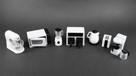 1:12 Scale Dolls House Miniature – Microwave (White Tefal Inspired)