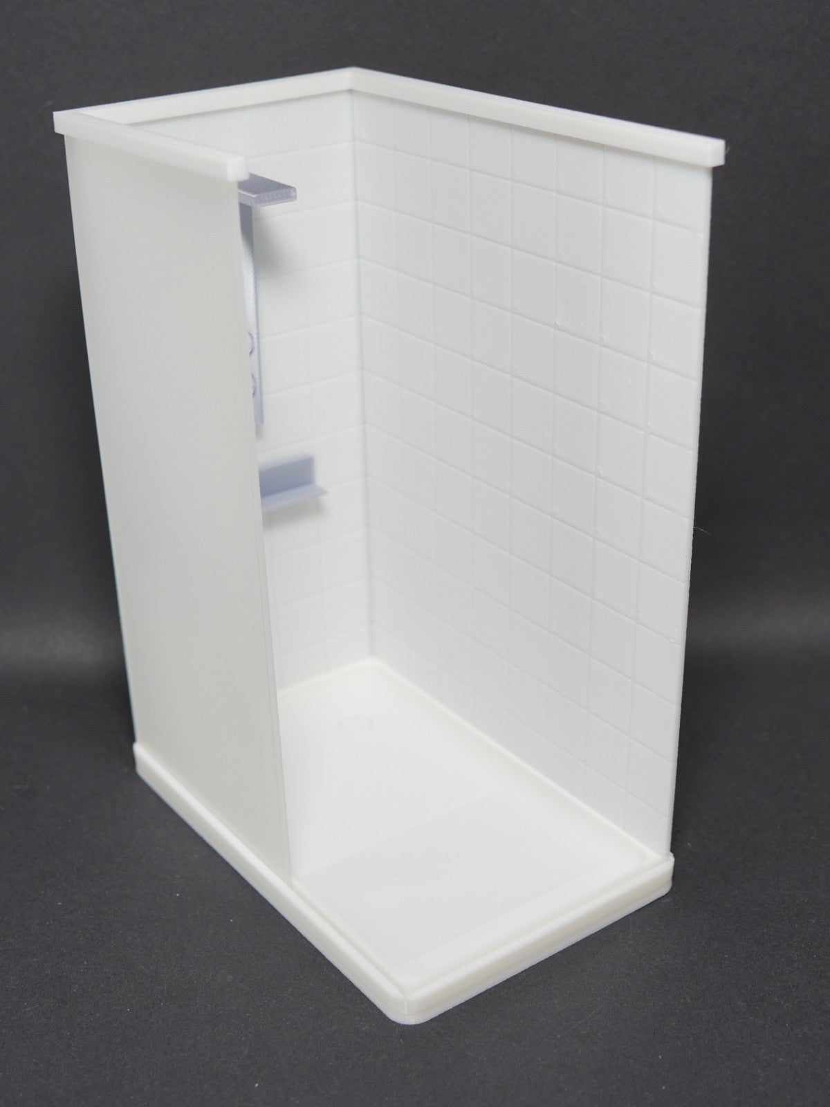 1:12 Scale Dolls House Miniature – Realistic Modern Bathroom Walk-In Shower