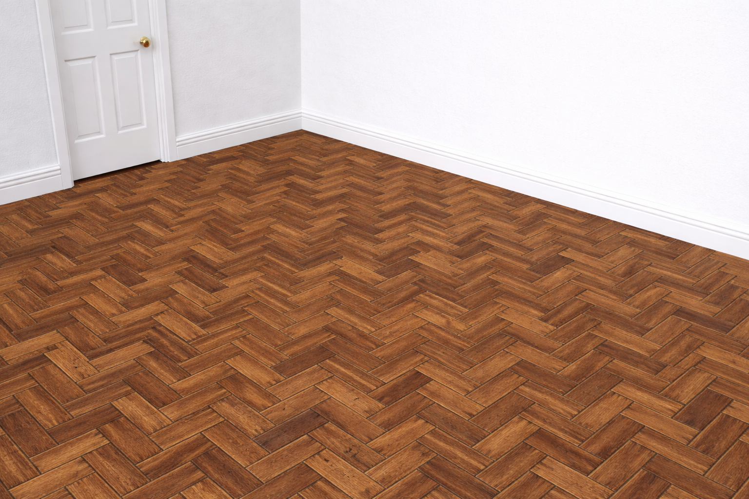 1:12 Scale Dolls House Miniature – Dark Wood Herringbone Flooring Sheets x2