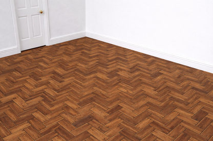 1:12 Scale Dolls House Miniature – Dark Wood Herringbone Flooring Sheets x2