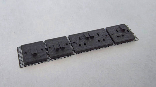 1:12 Scale Dolls House Miniature – Plug Sockets & Light Switches Pack. BLACK