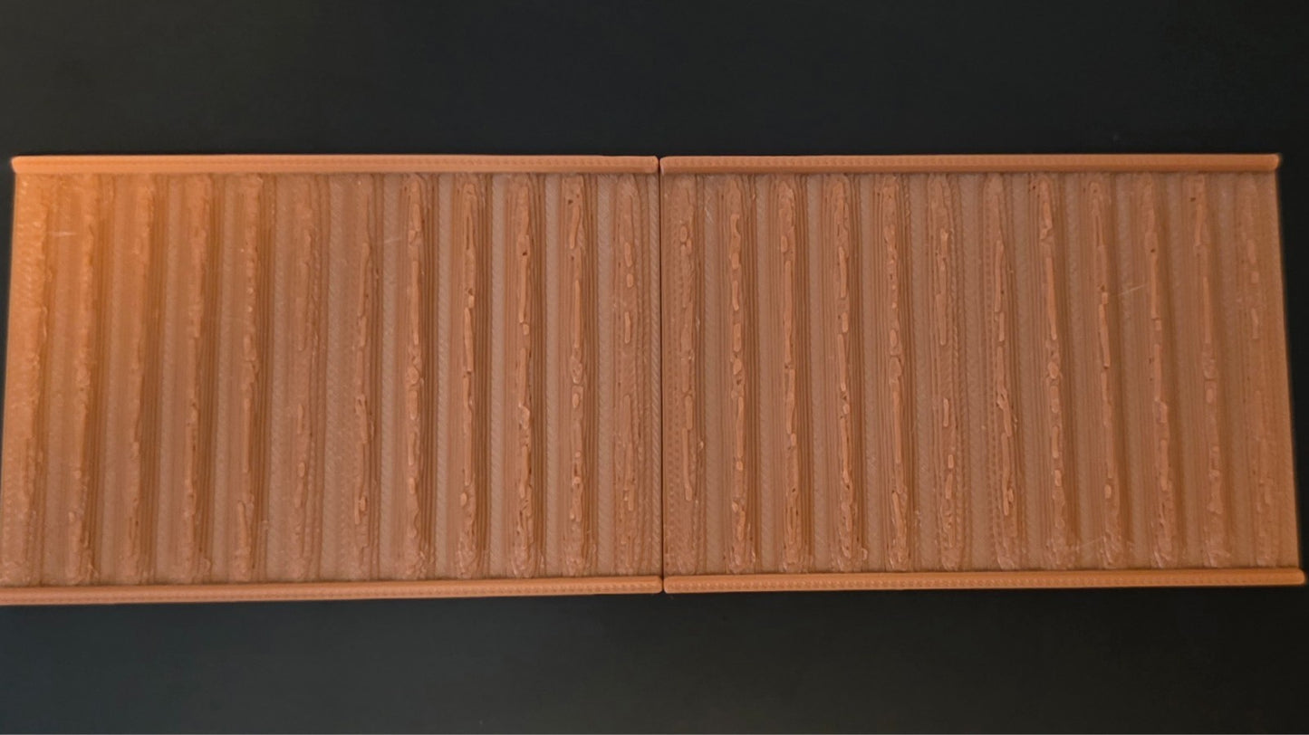 1:12 Scale Dolls House Miniature Wall Panel – Brown Wood Look Panels (2 Pack)