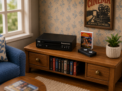 1:12 Scale Dolls House Miniature – VCR Video Tape Recorder with VHS