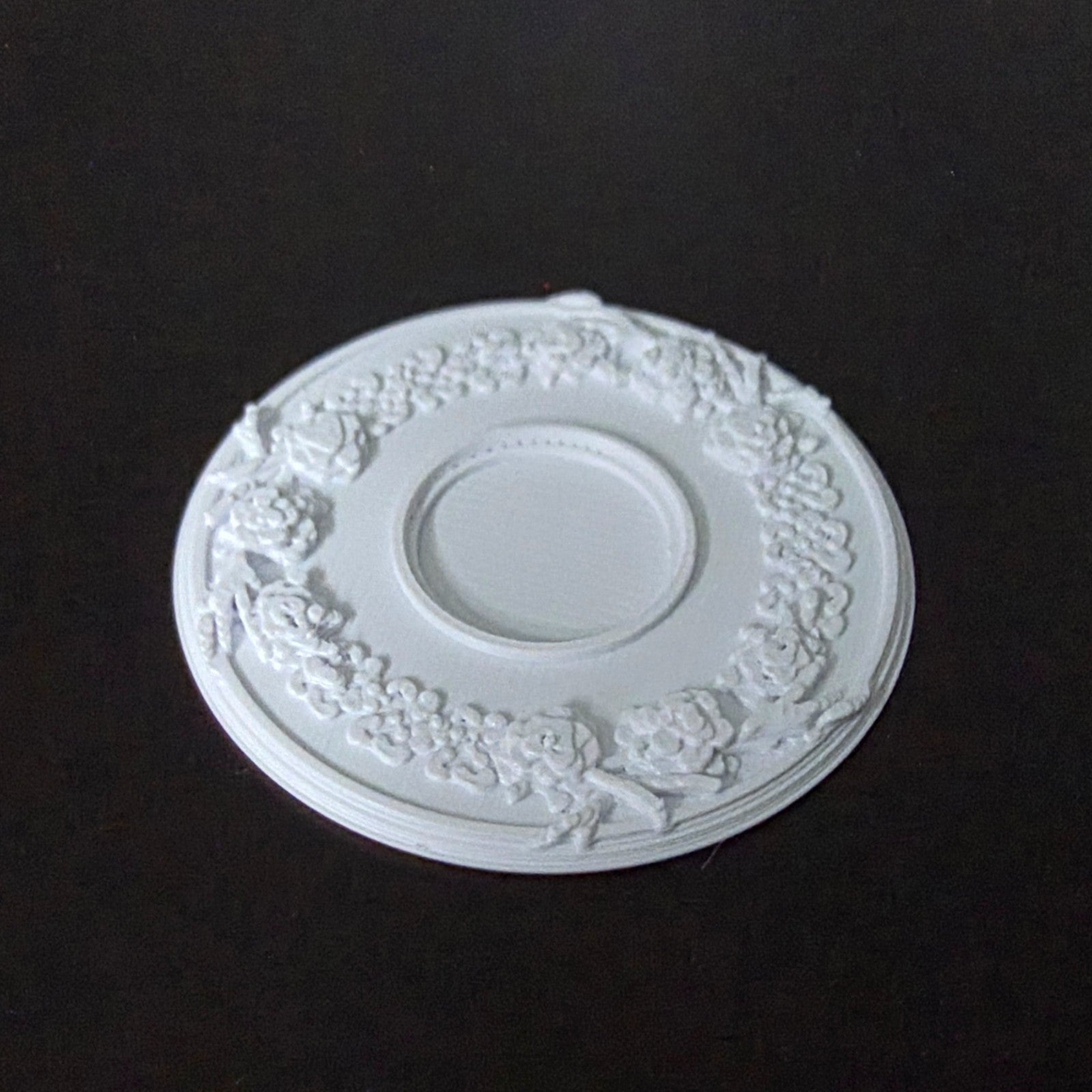 1:12 Scale Dolls House Miniature – Ceiling Rose (40mm) – High Detail & Drillable