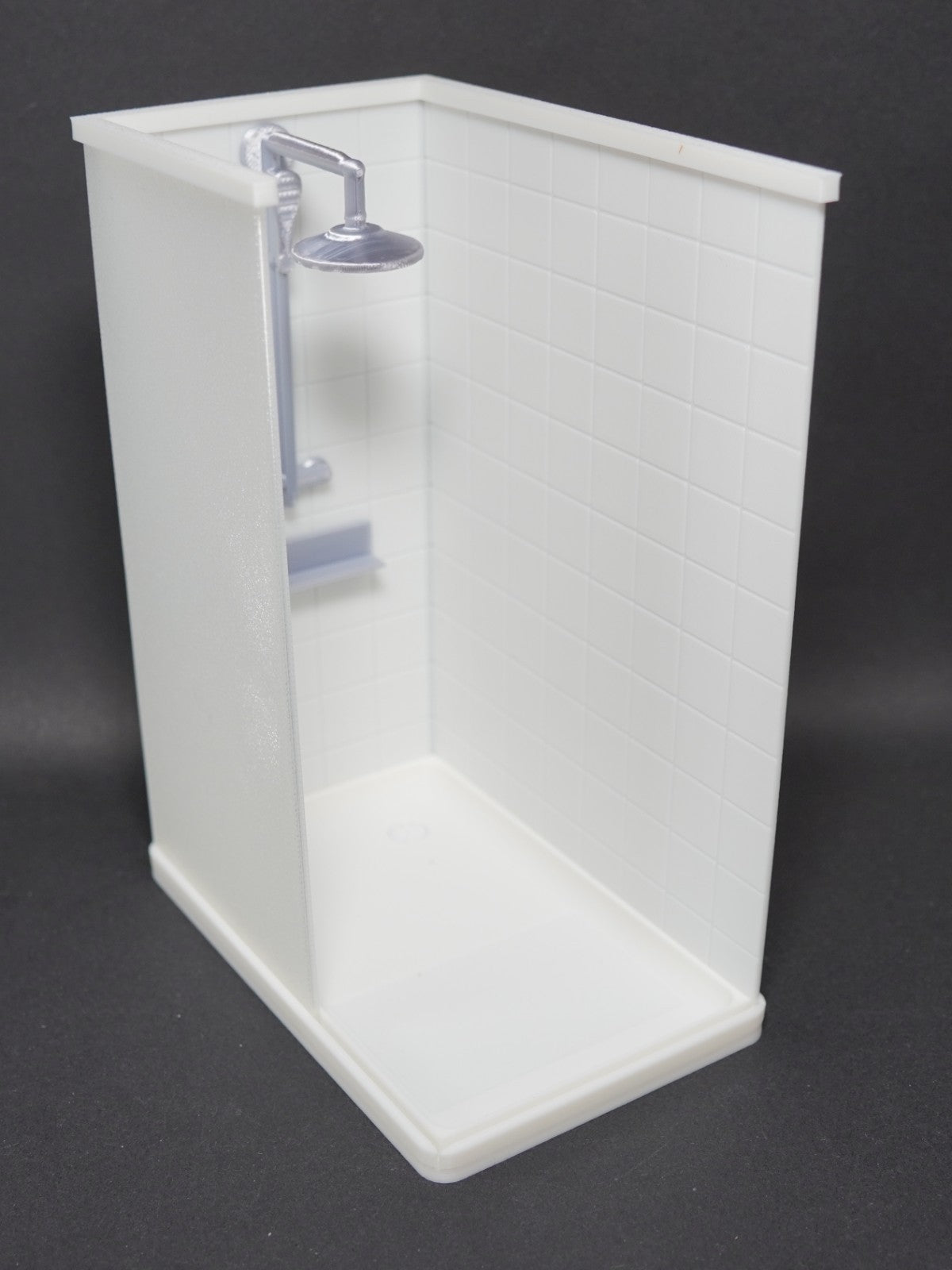 1:12 Scale Dolls House Miniature – Realistic Traditional Bathroom Walk-In Shower