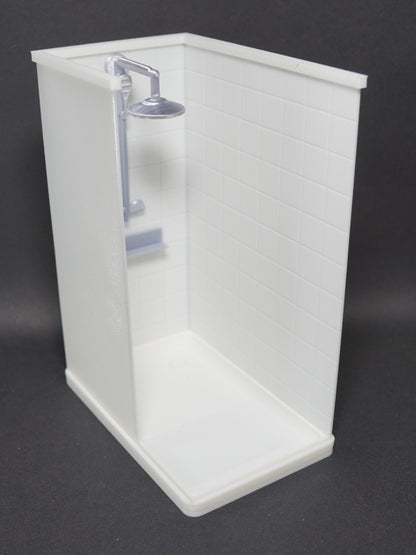 1:12 Scale Dolls House Miniature – Realistic Traditional Bathroom Walk-In Shower