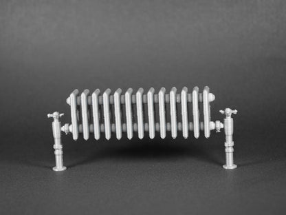 1:12 Scale Dolls House Miniature – Silver Heating Radiator Medium