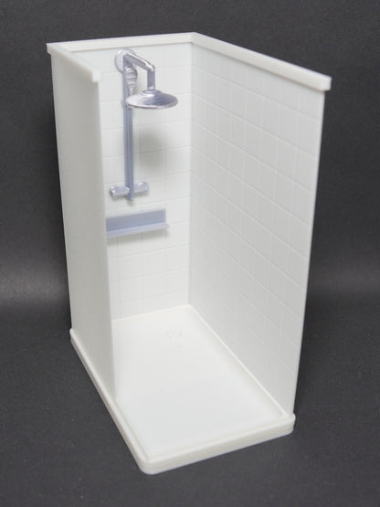 1:12 Scale Dolls House Miniature – Realistic Traditional Bathroom Walk-In Shower