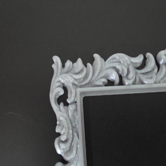 1:12 Scale Dolls House Miniature – Floral Silver Picture Frame 64mm x 64mm
