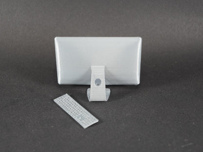 1:12 Scale Dolls House Miniature – Apple iMac Inspired Computer & Keyboard