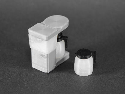 1:12 Scale Dolls House Miniature – Filter Coffee Machine (White Tefal Inspired)