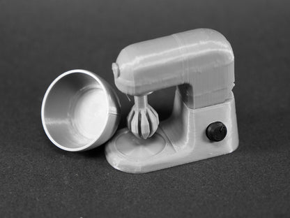 1:12 Scale Dolls House Miniature – Stand Mixer (White Tefal Inspired)