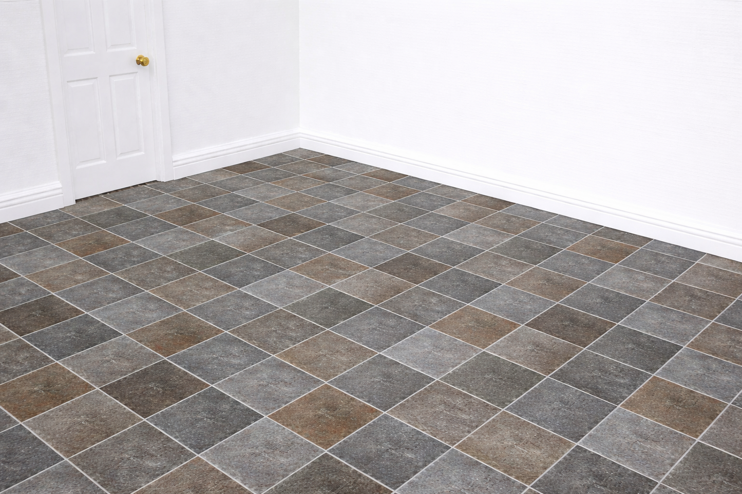 1:12 Scale Dolls House Miniature – Rustic Stone Tile Effect Flooring Sheets x2